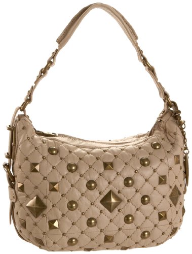 DKNY Quilting With Studs Handbag - small, ivory, cream