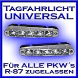 Produkt-Bild: 5 LED POWER Tagfahrlicht passend f&uuml;r alle PKWs.Sehr flach mit integrierter Licht Steuerung und Startautomatik.Mit R/87 Zulassung- T&Uuml;V frei