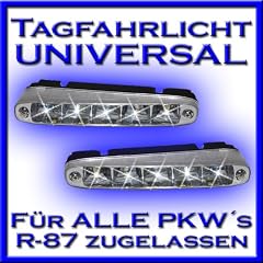 5 LED POWER Tagfahrlicht passend f�r alle PKWs.Sehr flach mit integrierter Licht Steuerung und Startautomatik.Mit R/87 Zulassung- T�V frei