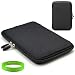 Barnes & Noble Nook Tablet Accessories Kit, Bundle Includes: Perfect Fit Black Hard Case + Vangoddy Live * Laugh * Love Wrist Band!!!