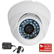 VideoSecu Day Night Vision CCTV Home Security Camera CCD Outdoor Vandal Proof 420TVL 3.6mm Wide View Angle Lens with Free Power Supply 1WX