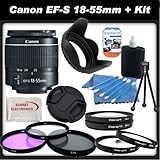 Canon EF-S 18-55mm f/3.5-5.6 IS II Autofocus Lens With SSE Starters Package: Includes - 4 Piece Macro Close-Up Set (+1+2+4+10) 3 Piece Professional Filter Kit (UV,CPL,FLD) Lens Cap, Tulip Lens Hood & SSE Microfiber Cleaning Cloth