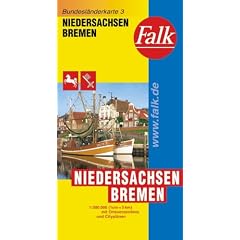 Falk Bundesl�nderkarte Deutschland Niedersachsen, Bremen 1:300 000