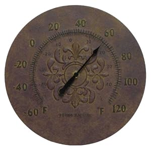 Infinity Instruments Medallion Thermometer-Rust Finish