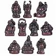 Set of 10 Mini Chinese Buddha Statues