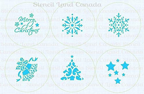 36 pcs Christmas cookie cupcake stencils holiday cake decorating reusable plastic easy to clean !