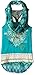 Beautees Girls' High Low Racer Back Tank Top with Scarf and Necklace