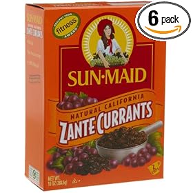 Sun Maid California Zante Currants, 10-Ounce Boxes (Pack of 6)