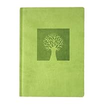 Green Embossed Tree of Life Leather Journal - Lined