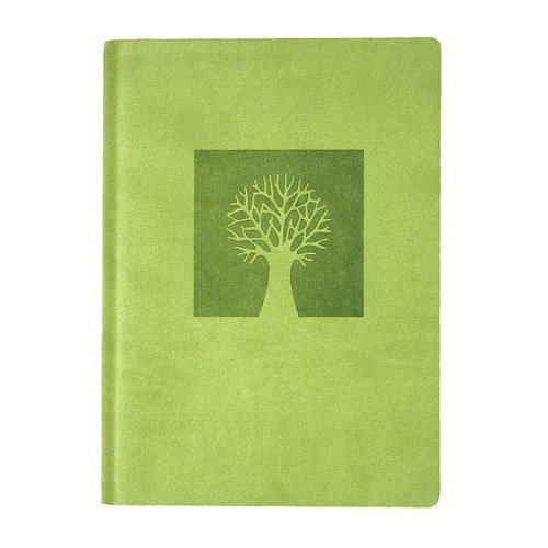 Green Embossed Tree of Life Leather Journal - Lined