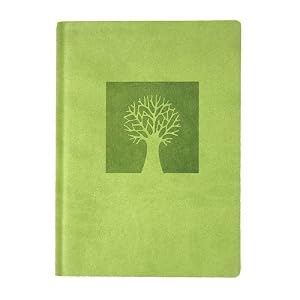 Green Embossed Tree of Life Leather Journal - Lined