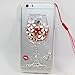STONG Luxury Glitter Shiny 3D Colorful Diamond Crystal Flowing Colorful Liquid Glass Clear Back Soft Cover Case For Iphone (Red Wine, iphone 6)
