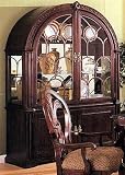 Rounded Buffet And Hutch With Cherry Finish