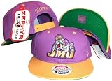 James Madison Dukes Purple/Gold Two Tone Plastic Snapback Adjustable Plastic Snap Back Hat / Cap
