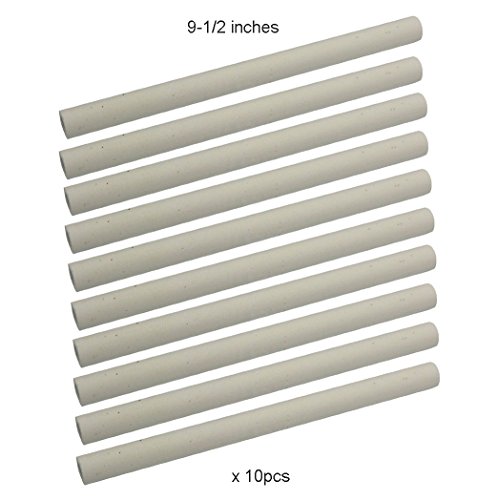 9.5" Long Replacement Gas Grill Ceramic Radiants, BBQ Grill Ceramic Rods for DCS Heat Plates, DCS Grill 245398, DCSCT, Sold in A Set of 10