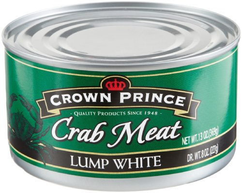 Crown Prince Crab Meat, Lump White, 13-Ounce Tins (Pack of 12)