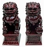 Temple Lions Foo Dogs Asian Art Chinese Statue
