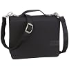 Sch�nfelderSkin (Schwarz): Buchh�llen-Tasche mit Buchst�tze und Tragegurt in Material Nylon/Leder, Farbe schwarz