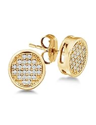 0.33 cttw. Diamond Micro Pave Earring 10K White Gold