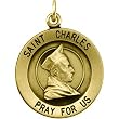 14K Yellow Gold St. Charles Medal - 18.00mm