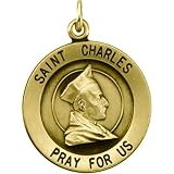 14K Yellow Gold St. Charles Medal - 18.00mm