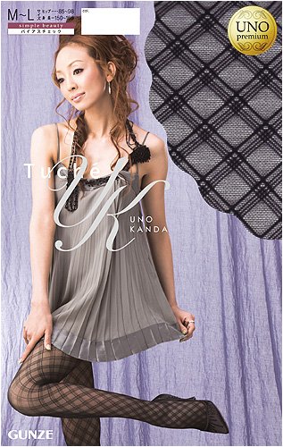 グンゼ Tuche UK(神田うのデザイン) バイアスチェック 【ダイヤ系】 M/Lサイズ　TH364H