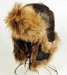 Men's Leather Bomber with Racoon Fur Trim