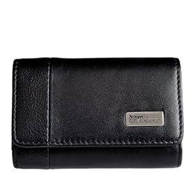 Nikon Coolpix S Horizontal Black Leather Case for S80