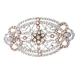 Rose Gold Sterling Silver C.Z. Flower Heirloom Pin (Holiday Special)