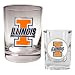Illinois Fighting Illini NCAA Rocks Glass And Shot Glass Set by Great American Products