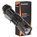 SecurityIng 3.5W 300 Lumens Mini XPE Q5 Zoomable LED Flashlight Adjustable Focus Portable LED Light Lamp Flashlight Torch - Black