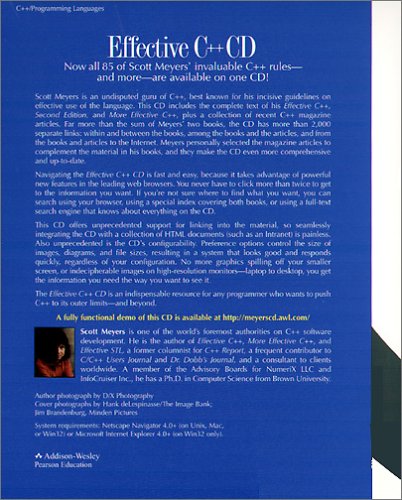 Effective C++. CD- ROM. 85 Specific Ways to Improve Your Programs and Designs.