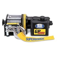 Superwinch 1330200 GP3000, 12 VDC winch, 3,000lb/1360 kg single line pull with pulley block, Roller Fairlead & rubber remote
