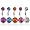 5er Set Bauchnabelpiercings Barbel Tiger Ball