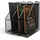 Aojia Mesh Collection 3-compartment Mesh Magazine and Literature File, Black Ly-9305