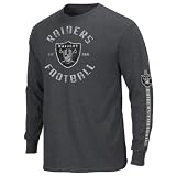 Oakland Raiders Charcoal Gridiron Tough III Long Sleeve T-Shirt