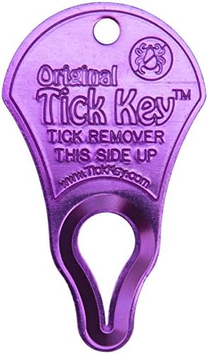 The Original Tick Key - Tick Detaching Device - Portable, Safe and Highly Effective Tick Detaching Tool (Magenta)