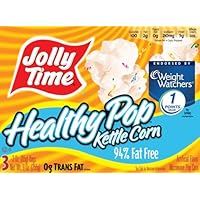 Jolly Time Healthy Pop Kettle Corn Microwave Popcorn, 3-Count Boxes (Pack of 12)