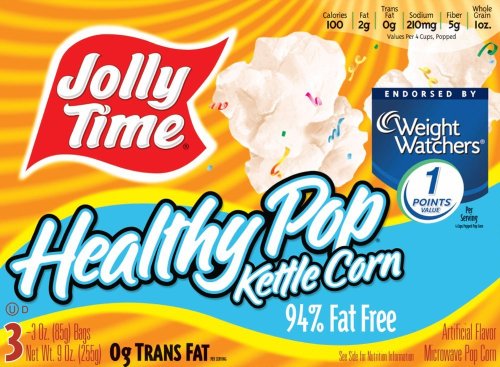 Jolly Time Healthy Pop Kettle Corn Microwave Popcorn, 3-Count Boxes (Pack of 12)