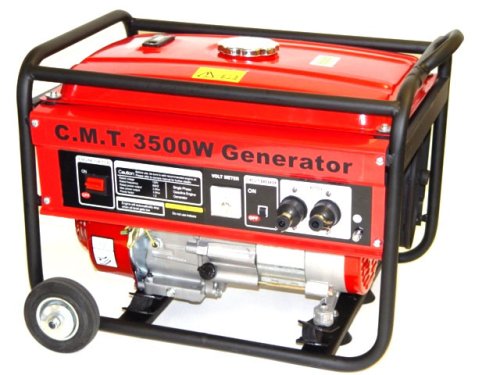'Silent Power' 3500 Watt 120/240VAC Emergency and Jobsite Power Generator with Wheel Kit - EPA/CARB