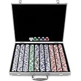 Trademark Poker 1000 Landmark Lucky Crowns 11.5g Poker Chips with Aluminum Case