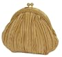 Satin Pleats Clutchs, Beaded Frame, Evening Bag - Miriam (71 98187)