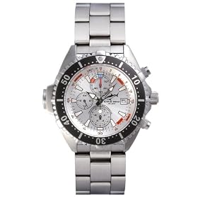 CHRIS BENZ Depthmeter Chronograph 200m Silver MB - Diving Watch by Chris Benz