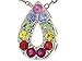 1.02 cttw 14k White Gold Rainbow Sapphire Drop