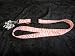 Zebra Pink/White Lanyard Key Chain Holder