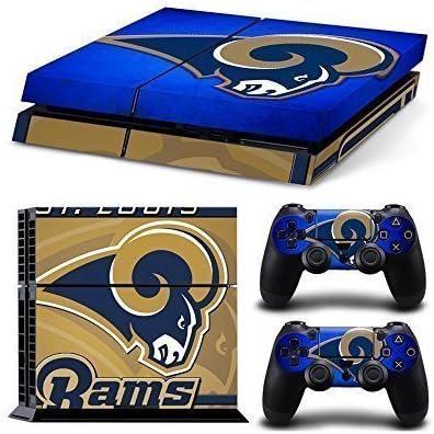 Sony PlayStation 4 Skin Decal Sticker Set - NFL St.Louis Rams (1 Console Sticker + 2 Controller Stickers)