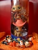 Hasbro - Littlest Pet Shop - Tube HALLOWEEN 2009  - Poney et singe - #1080#1081