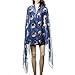 Lovely Pug Dog Printing Long Soft Voile Scarfs Scarves - Ming blue