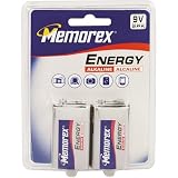 Memorex High Performance 9V Alkaline Batteries, 2 Pack