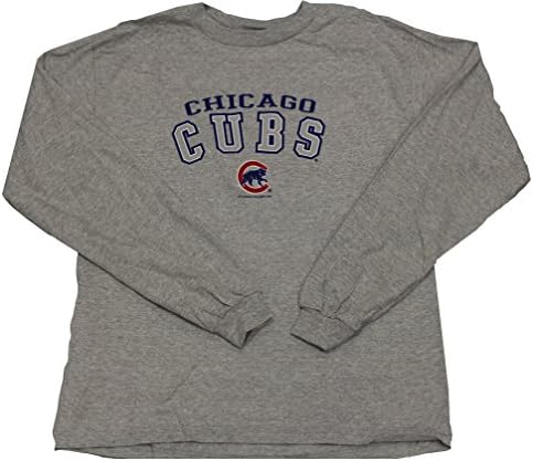 Chicago Cubs Arched Grey Long Sleeve Shirt (Medium (8))